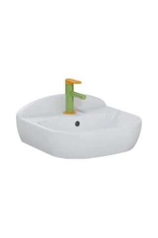 Vitra Sento Kids Lavabo Ve Yarım Ayak Seti,45 Cm, Beyaz Mavi Diğer