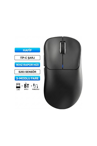 T700 Makrolu Kablosuz Oyuncu Mouse- 3 Modlu Kullanım-500 Mah Batarya Diğer