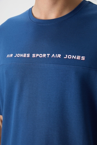 Air Jones Tommy Life Parlament Pamuklu Kalın Yüzeyi Dokulu Oversize Fit Baskılı Erkek T-shirt - 88371 Parlament