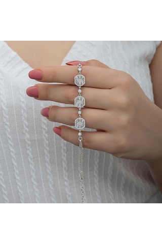 Blackcraft 925 Ayar Gümüş Baget Kadın Bileklik Bc-677e1c Renkli