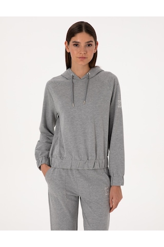 Pierre Cardin Kadın Gri Melanj Sweatshirt 50312020-vr086