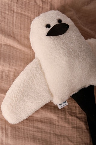 Sevimli Peluş Çocuk Uyku Arkadaşım - 50 Cm Çocuk Bebek Oyun Uyku Arkadaşı Duffy Ördek Yastık Beyaz