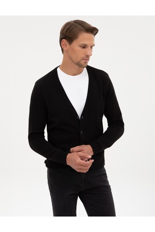 Pierre Cardin Erkek Siyah Hırka Triko 50317330-vr046 Siyah