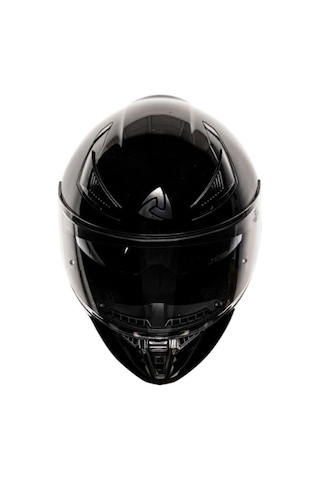 Nukro 853 Solid Gloss Black Full Face Kapalı Motosiklet Kaskı Parlak Siyah