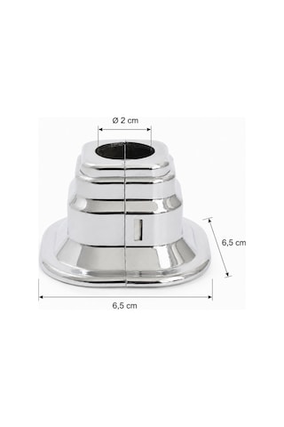 Krom Kare Plastik Havlupan Radyatör 2 Cm Boru Gizleme Kapama Aparatı 6,5 Cm Diğer