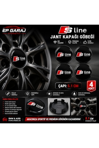Audi S Line Jant Kapağı Göbeği 5.1 Cm 4 Lü Set