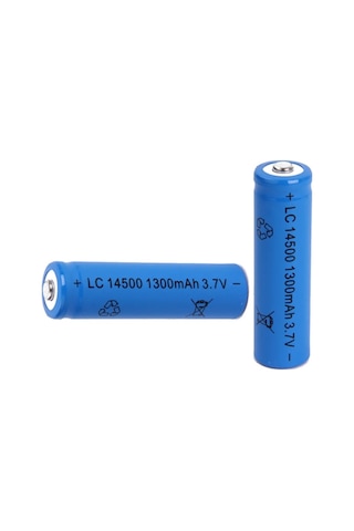 LC14500 1300 mAh 3.7 V 14500 AA Li-Ion Şarj Edilebilir Pil 4'lü