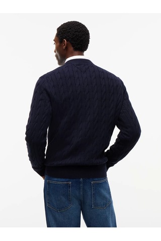 Tommy Hilfiger Erkek Classic Cable Crew Kazak Lacivert