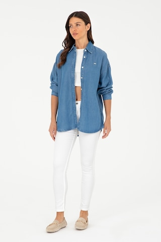 U.S. Polo Assn. Kadın Beyaz Toothpick Fit Kanvas Pantolon 50281692-VR013