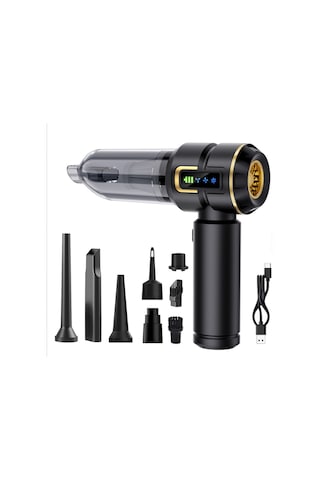 Turbo 16.000 Pa Emiş Gücü Uzun Şarj Süreli Araç Süpürgesi Ev Araba Şarjlı Süpürge