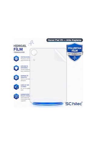 Schitec Honor Pad V9 Uyumlu Arka Yüzey Hidrojel Koruyucu Film