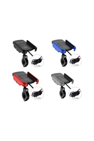 M9 Motosiklet Kablosuz Şarj Cep Telefonu Braketi 15w Navigasyon Braketi 001