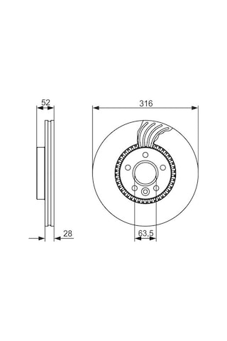Volvo S60 1.6 T4 2010-2015 Bosch Ön Disk 2 Adet B4164t