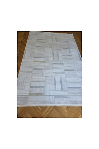Badelya Home London 003 Krem Multi Bambu Akrilik Yumuşak Modern Özel Kesim Salon Koridor Halısı 003-krem/multi