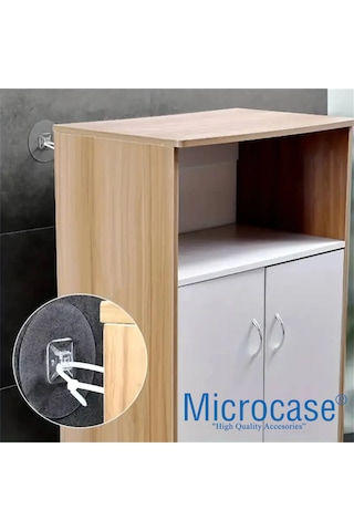 Microcase Yapışkanlı Eşya Sabitleyici Aparat Deprem ve Çocuk Koruma - Al5184 4 Adet