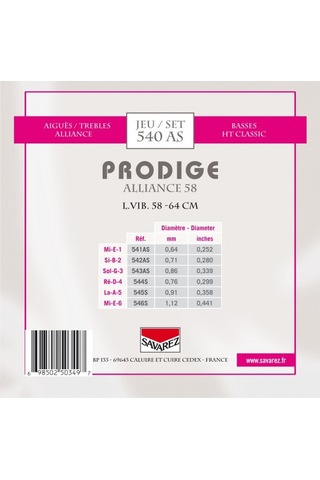 Savarez 540AS Prodige Alliance Set Klasik Gitar Teli