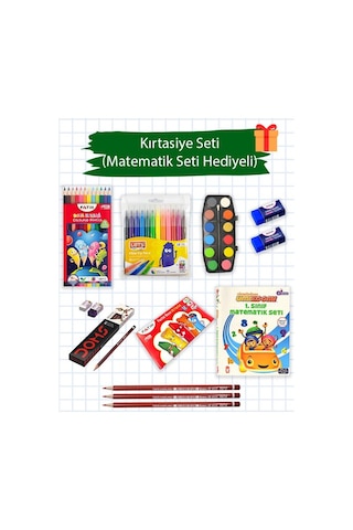 Temel Okul Kırtasiye Seti Matematik Seti Hediyeli