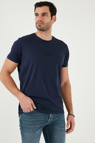Buratti Pamuklu Slim Fit Bisiklet Yaka Erkek T Shirt 541Follow Lacivert