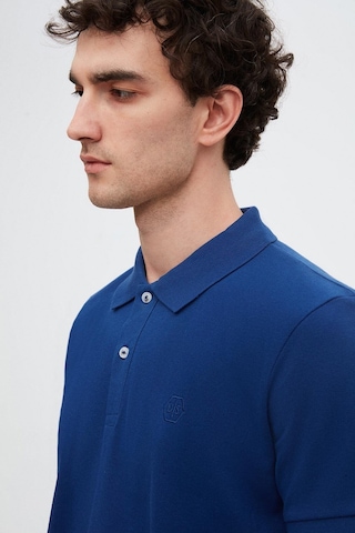 D's Damat Ds Damat Regular Fit Saks Mavi Pike Dokulu %100 Pamuk Kıvrılmaz Polo Yaka Nakışlı T-shirt 4HC14ORT51000 Saks Mavi