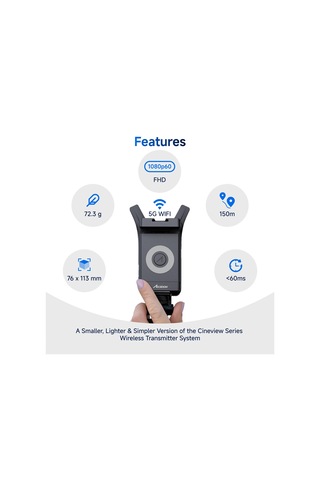 Accsoon Cineview Nano Bir Küçük, Daha Hafif Kablosuz Cineview Sistemi. Hd 1080p60 Hdmı Sinyali Hdmı Bağlantısı Üzerinden Sinyali Kablosuz Olarak Aktarır Sku: Smgstkb3387e3ab5