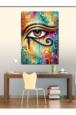 Kanvas Tablo Renkli Göz Deseni 70cmx100cm