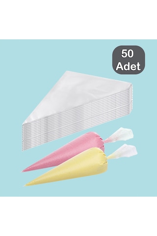 Porsima 165 50 Adet Krema Sıkma Torbası Kek Pasta Krema Poşeti