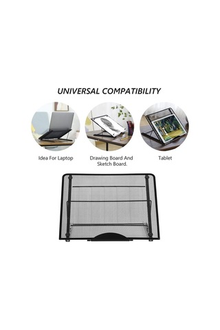 Dizüstü Bilgisayar Standı 34x29.5cm Alüminyum Alaşımlı Ayarlanabilir Dizüstü Bilgisayar Yükseltici Ergonomik Dizüstü Bilgisayarlar Asansör - Siyah