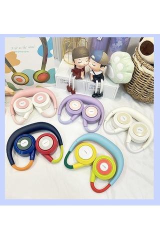 Relaxed Asılı Boyunlu Küçük Fan, Şarj Edilebilir, Sessiz, Taşınabilir, Uzun Pil Ömrüne Sahip Kanatsız Fan-sarı