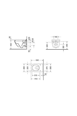 Duravit Starck 3 Kanalsız Rimless Asma Klozet Özel Kutuda, Yavaş Kapanır Kapak Dahil 45273900a1 Beyaz