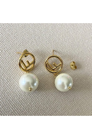 F İncili Taşlı Çelik Kombin Çok renkli