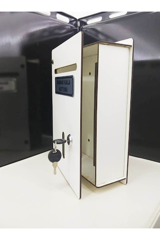 Beyaz Büyük Boy Ahşap Ramak Kala Kutusu