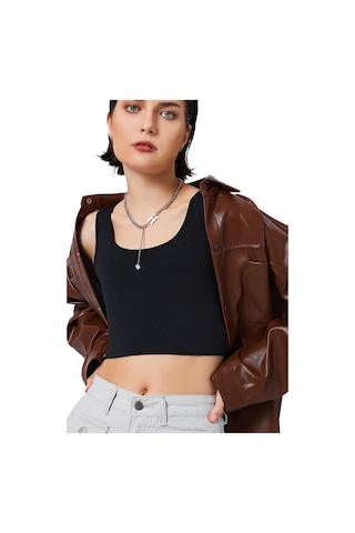 Elilom Göğüs Gizleyici Korse Unisex Jinekomasti Ve Tomboy İçin Düz Silüet Atlet Siyah
