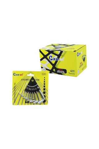 Özel Üretim Bisiklet Bakımı Pratik Set 9 Parça Alyan Anahtar Seti - Mini Boy - Üçgen Stand Askılık