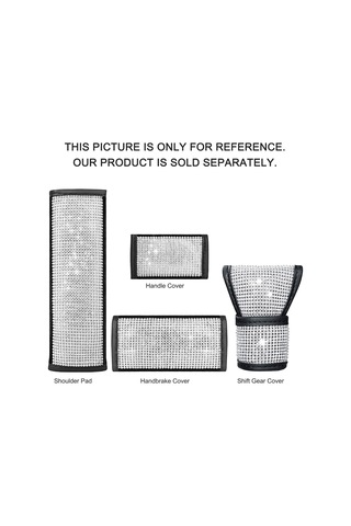 Padalink Kadınlar İçin Kristalli Vites Kolu Kapağı - Pu Deri Siyah Vites Koruyucu