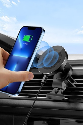 Kablosuz 15w Şarj Magnetic Araç İçi Havalandırma Telefon Tutucu M