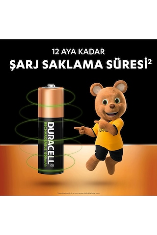 Duracell Şarj Edilebilir 1300 mAh Basic AA Pil Seti 4 Adet