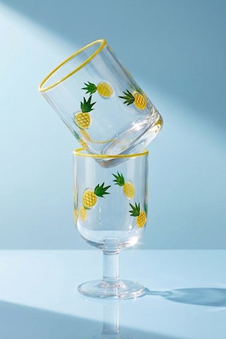 Karaca Pineapple Kadeh 390 Ml Sarı