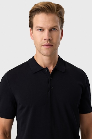 Back And Bond Regular Fit Düğmeli Siyah Polo Yaka Tişört