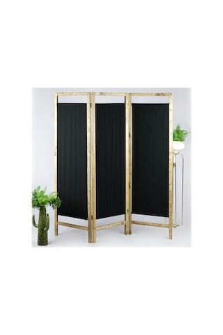 Ahşap Paravan Panel Kumaş Seperatör Paravan Yıkanabilir Kumaşlı Paravan