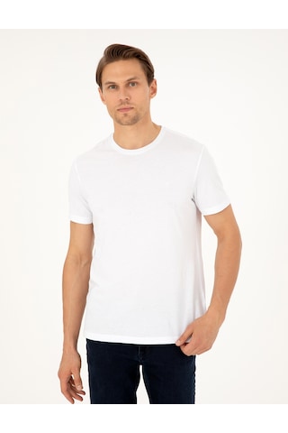 Pierre Cardin Erkek Beyaz Tişört Basic 50306980-vr013 Beyaz