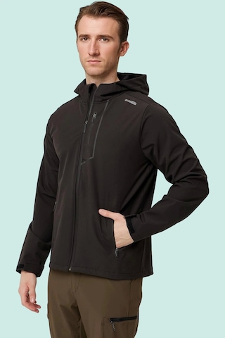 Erkek Softshell Mont Su Gecirmez Campanula Rüzgar Geçirmez Nefes Alabilir Outdoor Günlük Kullanıma Siyah