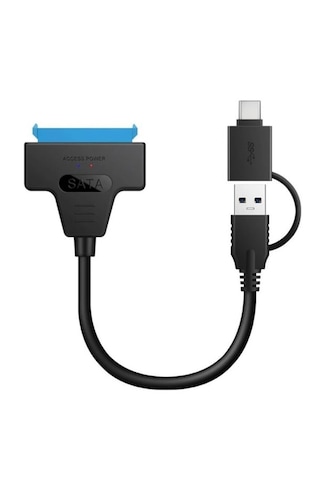 Harici Hard Disk Kablosu 2in1 Usb 3.0 Type-c To 2.5 İnç Sata Hdd