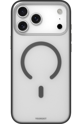 Apple Uyumlu iPhone 17 Pro Max Kılıf M-safe Şarj Özellikli Youngkit Clear Serisi Kapak Siyah Siyah
