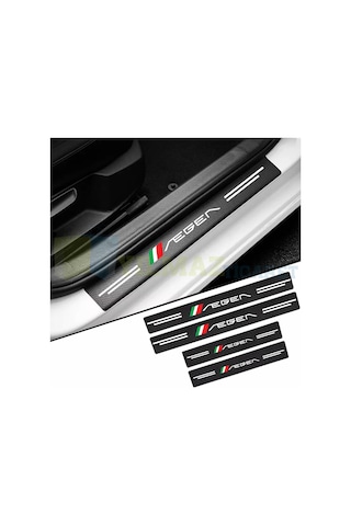 Fiat Egea Karbon Kapı Eşiği Koruma Oto Sticker Etiket 4 Parça