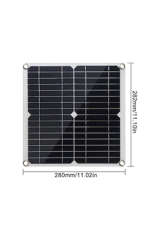Besthome1 20w Monokristal Güneş Paneli Seti 12v 60a Pwm Kontrolörlü Çift Usb Çıkışlı Ip64 Su Geçirmez Araba Bot Bahçe Batarya Ş