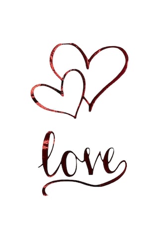 Peçete Love Kırmızı Varaklı 16 Adet Diğer