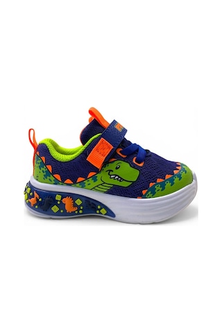 Pepino 2254 Ortopedik Erkek Bebek Saks Mavi Işıklı Rahat Sneaker