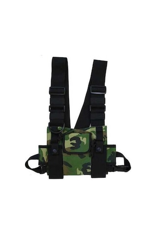 Besthome1 Askılı Camouflage Vesta Çantası - Oxford Kumaş, Kemerli Outdoor Sırt Çantası Haki Haki