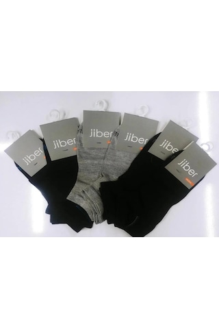 Jiber Erkek Modal Patik Likralı Çorap 6104/6106 - 6 Adet Karışık Renk