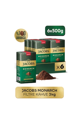 Jacobs Monarch Filtre Kahve 3'lü 2 x 500 G